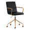 Salonstoel met Wielen QS-OF211G Goud-Zwart
