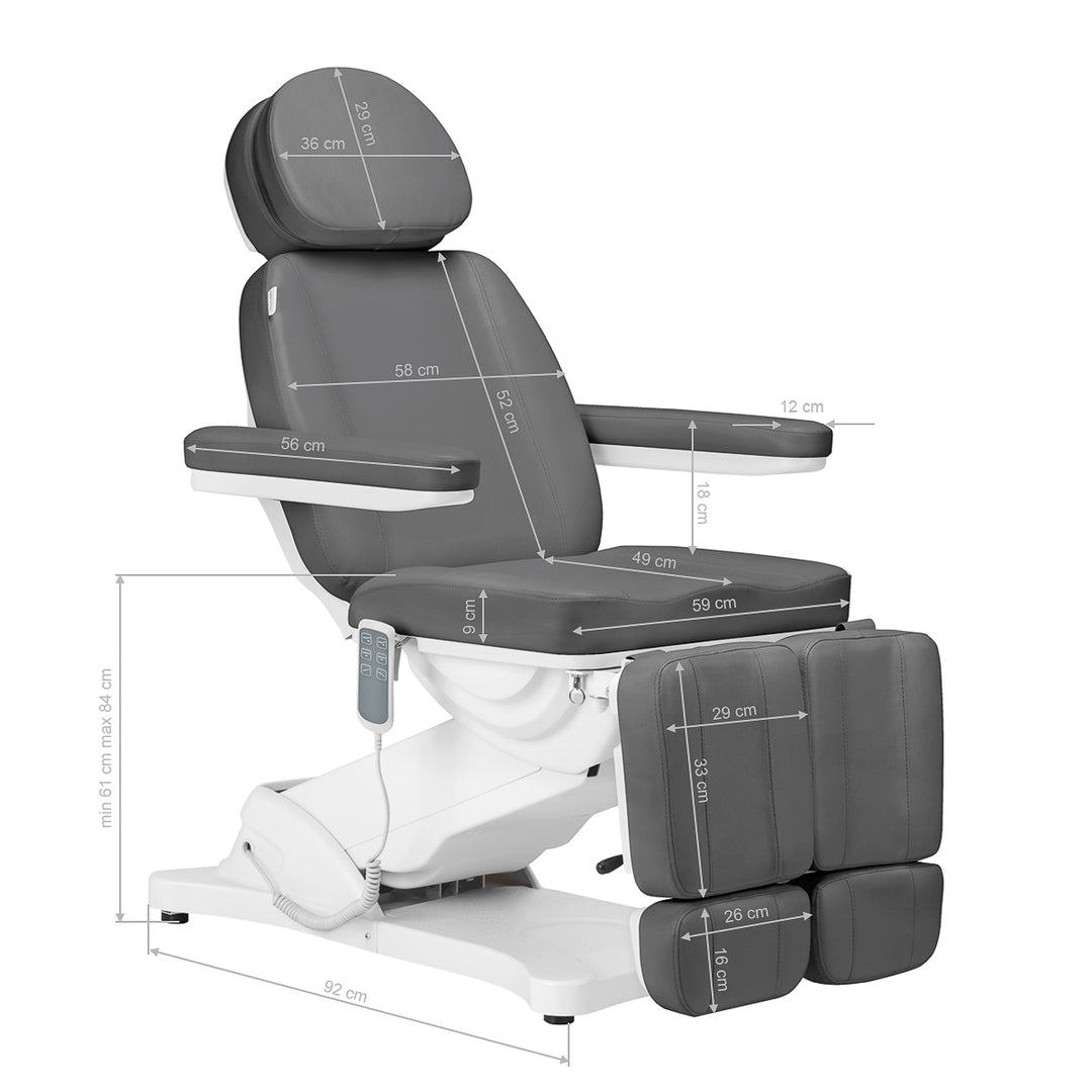 Behandelstoel Elektrisch Sillon Classic 3 Motoren Kantelbaar Grijs - afbeelding 21