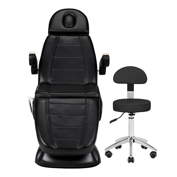 Behandelstoel Elektrisch Sillon Lux 273B 3 Motoren met Kruk Zwart - afbeelding 8