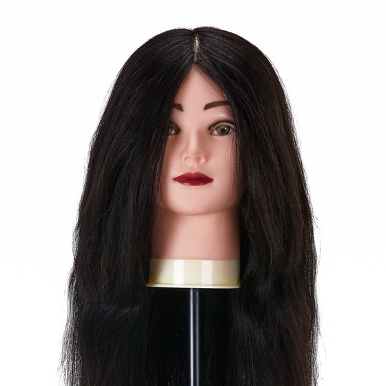 Hairdressing Head Gabbiano WZ1 Real Hair 42 cm - Black