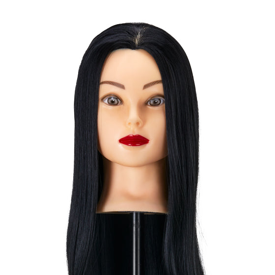 Hairdressing Head Gabbiano WZ2 Synthetic Hair 55 cm - Black