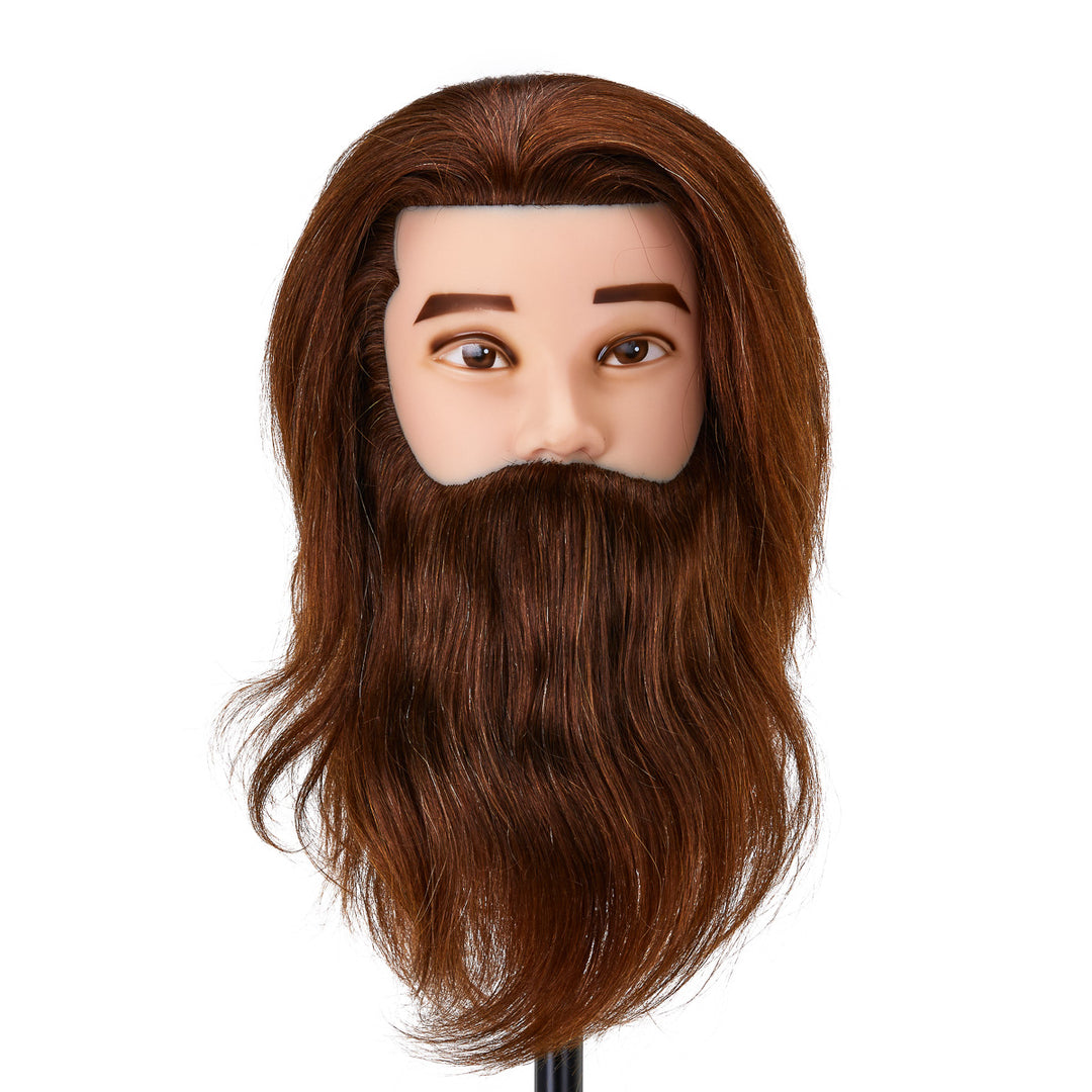 Kappershoofd met Baard Gabbiano WZ4 Echt Haar Bruin
