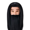 Kappershoofd met Baard Gabbiano WZ4 Synthetisch Haar Zwart