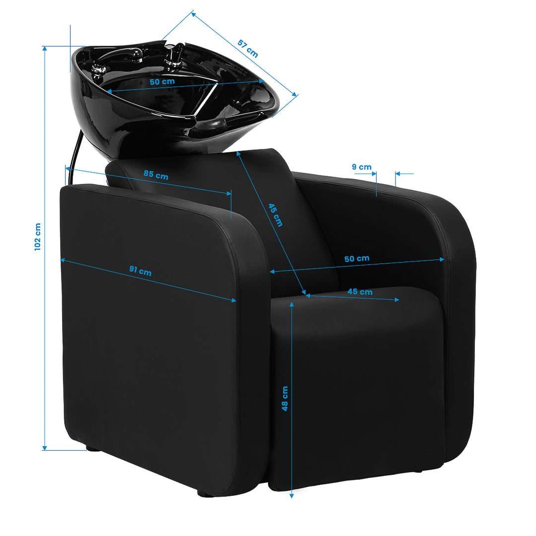 Wasunit Gabbiano Sylvia met Elektrische Beensteun Zwart 13