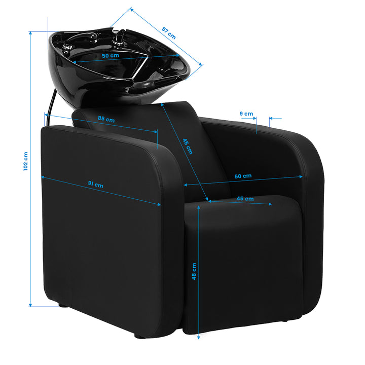 Wasunit Gabbiano Sylvia met Elektrische Beensteun Zwart 13