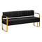 Waiting Room Bench Gabbiano Avila - Black and Gold
