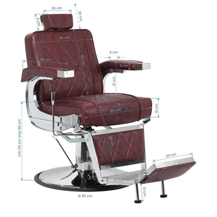 barberstoel hair system bm88066 bordeauxrood 17
