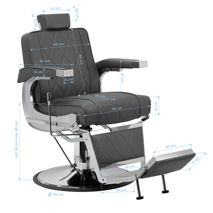 barberstoel hair system bm88066 grijs 17
