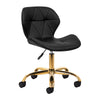 Salonstoel met Wielen Verstelbaar 4Rico QS-06 Goud-Zwart