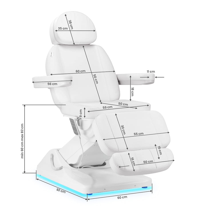 Elektrische Behandelstoel Sillon Luxury 3 Motoren Wit 17