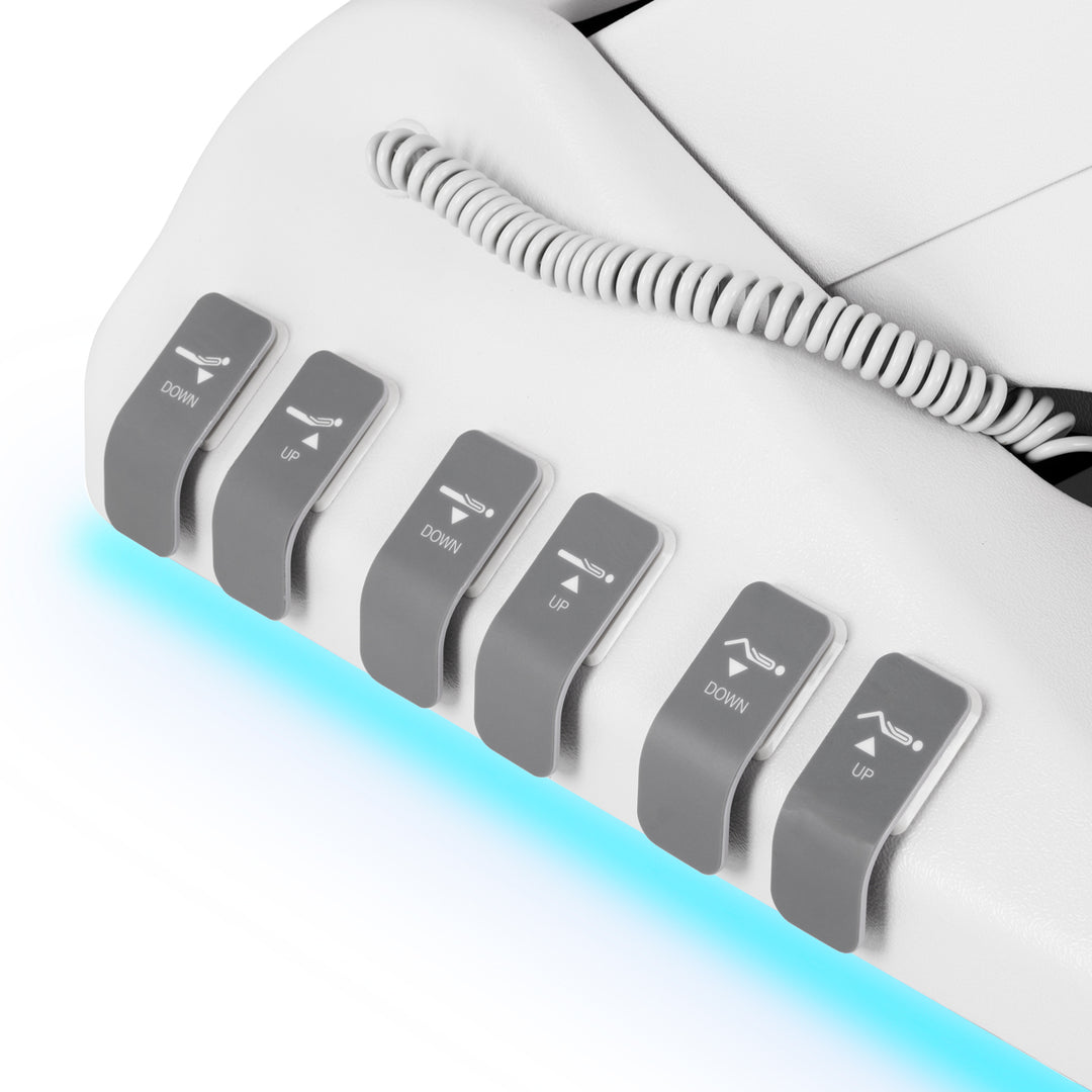 Elektrische Behandelstoel Sillon Luxury 3 Motoren Wit met Voetbediening - afbeelding 8