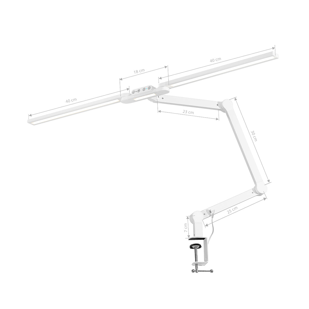 LED Lamp met Klem en Instelbare Kleur- en Lichtintensiteit Glow L04 Wit - afbeelding 7