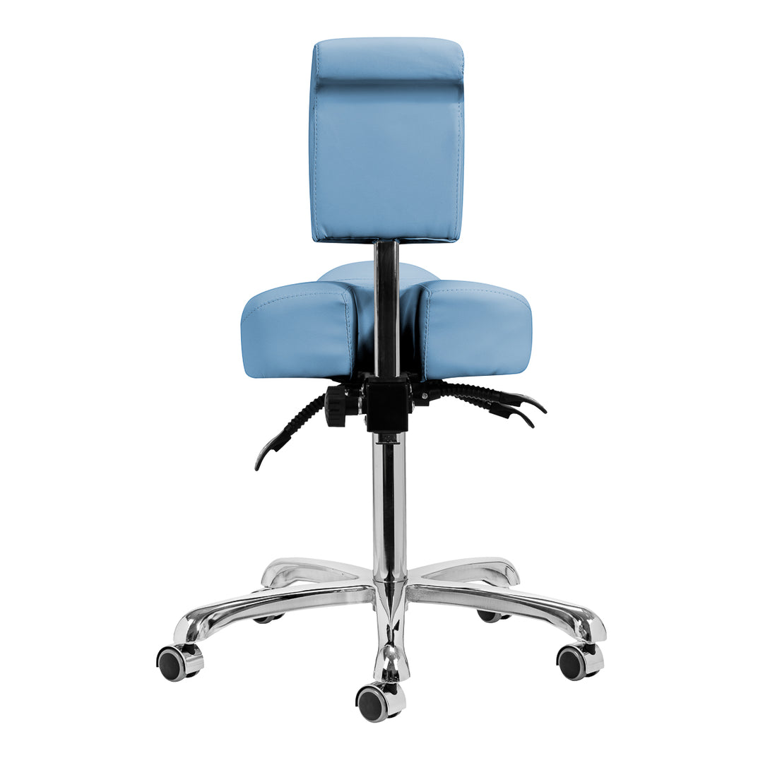 Tabouret met Rugleuning en Kantelbare Zitting Giovanni 1005 Blauw