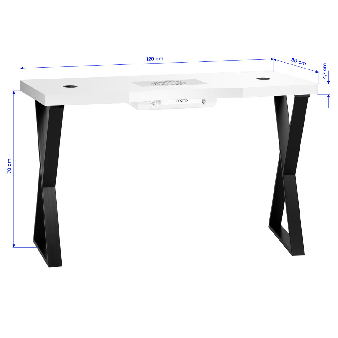 Manicure Tafel Momo 04 Zwart-Wit met Afzuiging - afbeelding 18