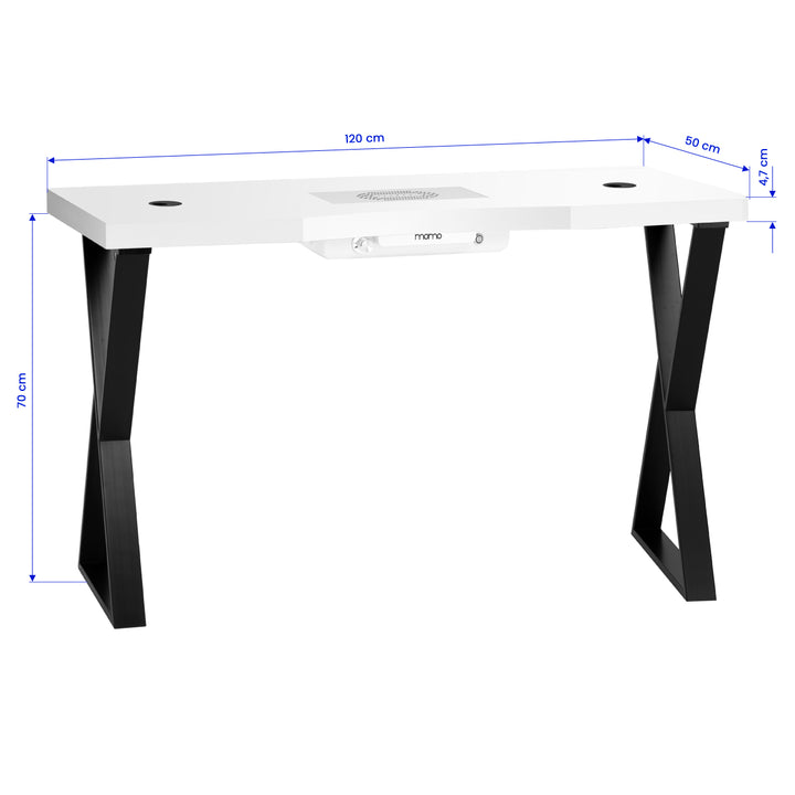 Manicure Tafel Momo 04 Zwart-Wit met Afzuiging - afbeelding 18