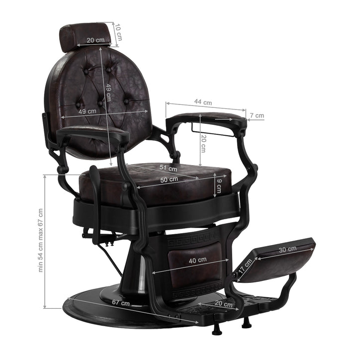 barberstoel gabbiano president bruin 17