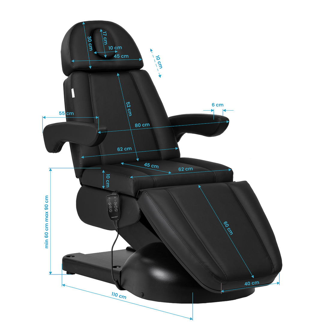Elektrische Behandelstoel Azzurro Lux 3 Motoren Zwart - afbeelding 19