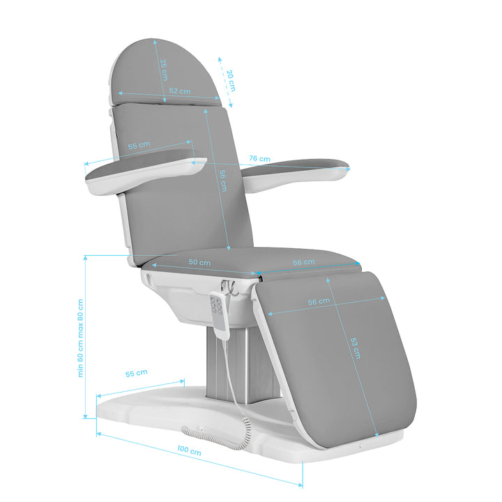 Elektrische Behandelstoel Sillon Eclipse 3 Motoren Grijs 11
