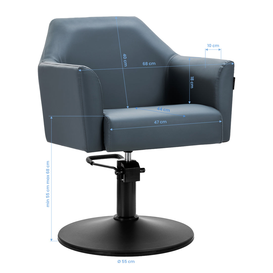 Kappersstoel Gabbiano Davos grafiet 8