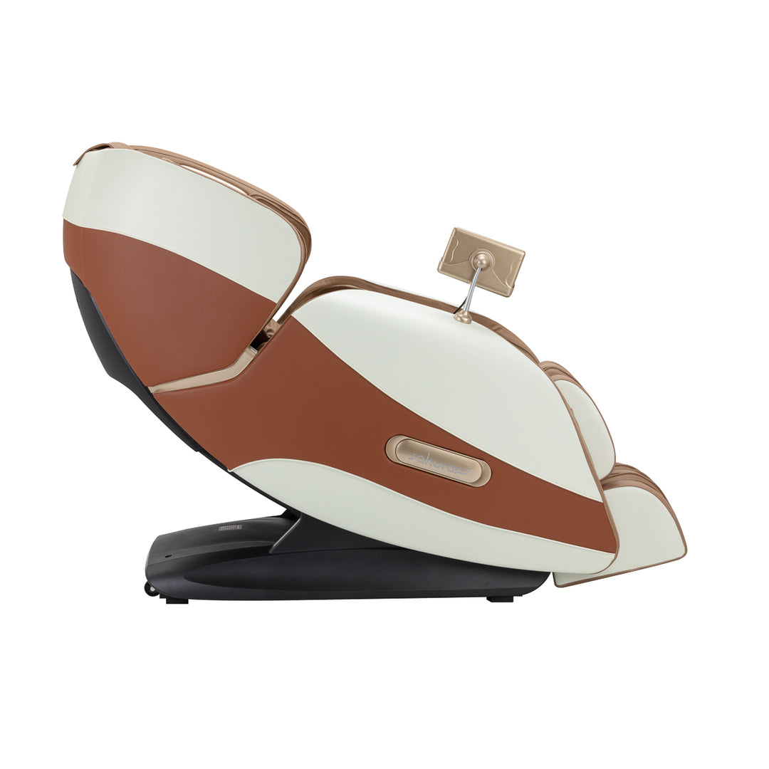 Massagestoel Elektrisch Sakura Luxury 808 Wit-Beige - afbeelding 2