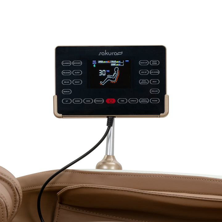 Massagestoel Elektrisch Sakura Luxury 808 Wit-Beige - afbeelding 11