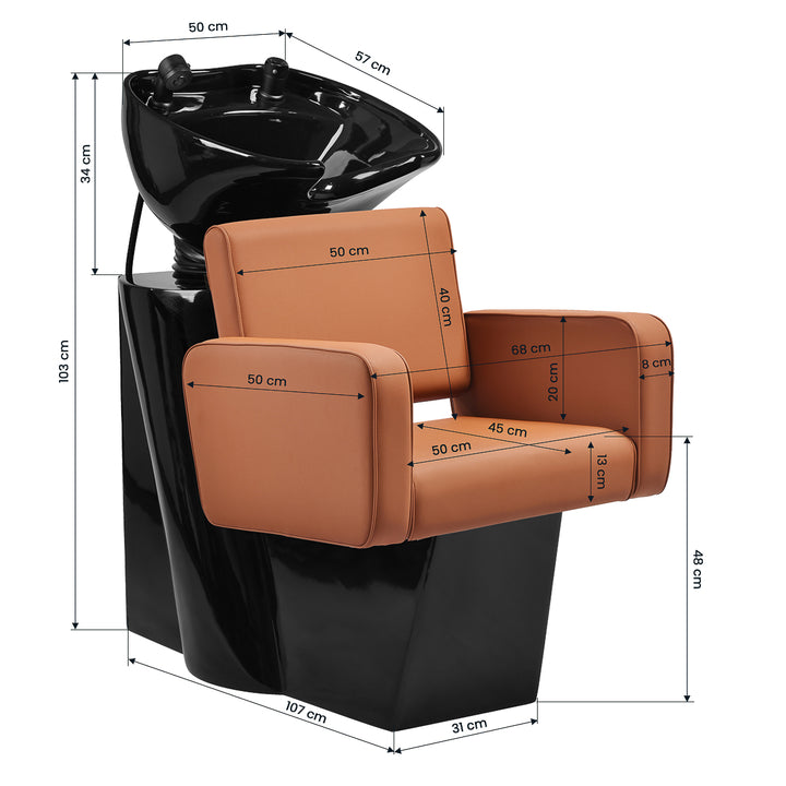 Wasunit Gabbiano Bilbao Bruin - afbeelding 10