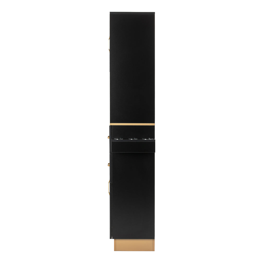 Kaptafel Kapperssalon Gabbiano Totem Zwart-Goud - afbeelding 4