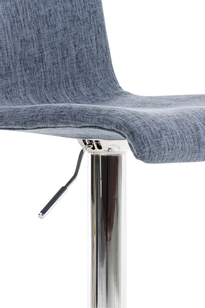 Set van 2 Barkrukken met Rugleuning Stof Verstelbaar Draaibaar 105 Blauw - afbeelding 6