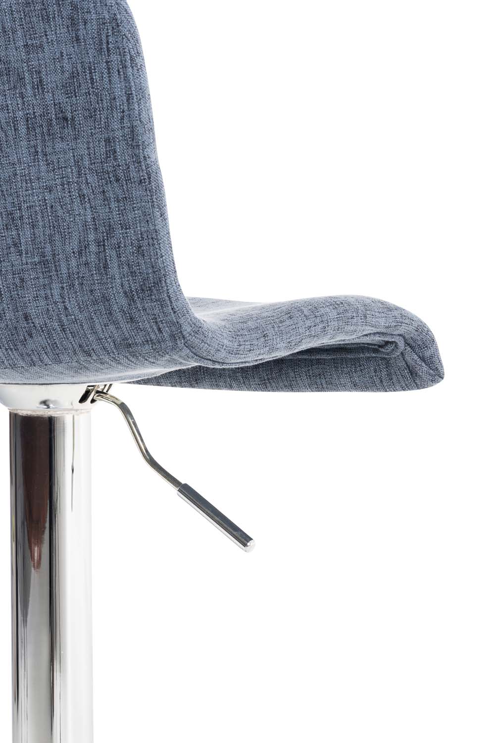 Set van 2 Barkrukken met Rugleuning Stof Verstelbaar Draaibaar 105 Blauw - afbeelding 7