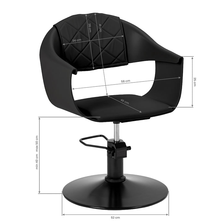 Kappersstoel Hair System Halo Noir Zwart - afbeelding 8