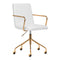 Salonstoel met Armleuningen QS-OF211G Goud-Crème