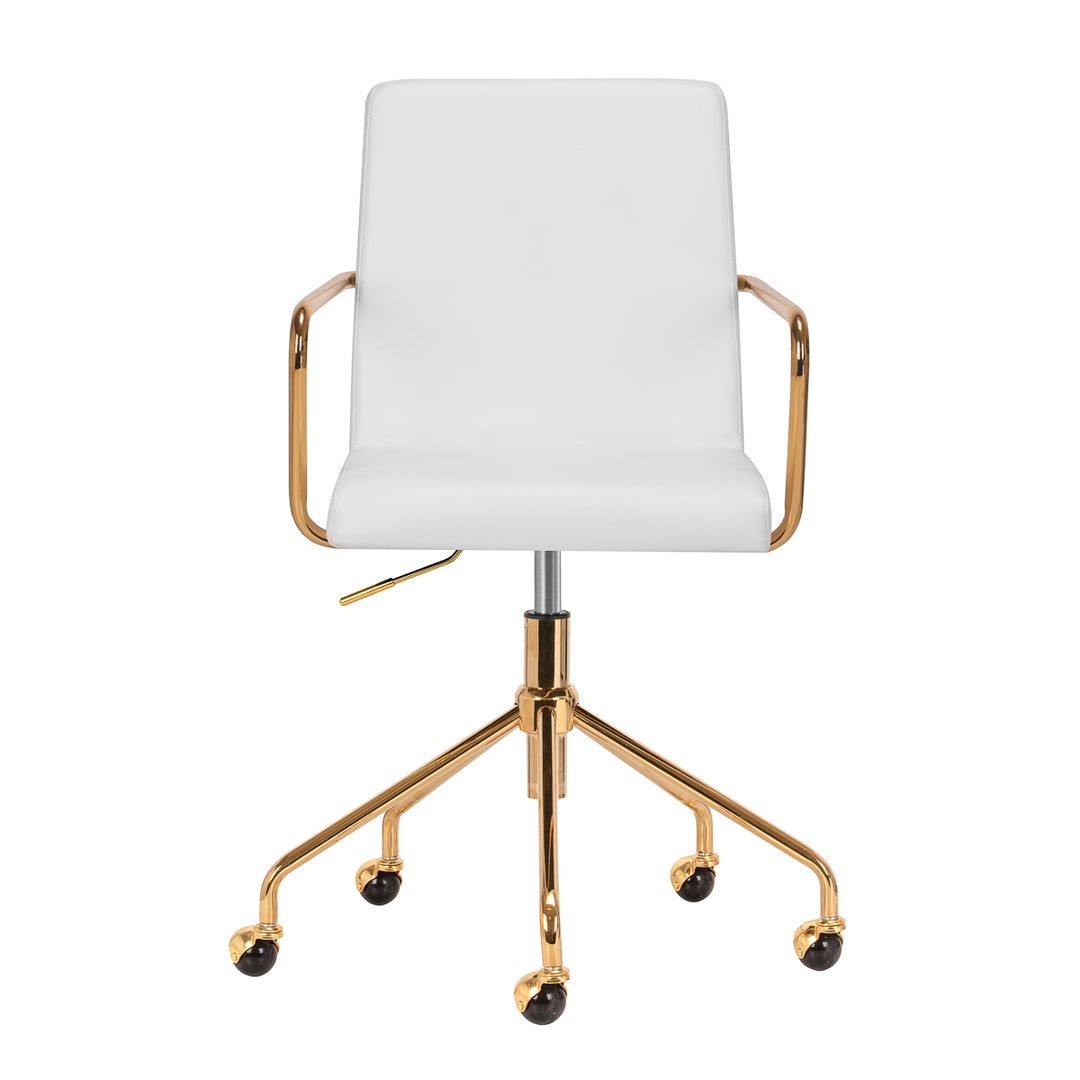 Salonstoel met Armleuningen QS-OF211G Goud-Crème - afbeelding 2
