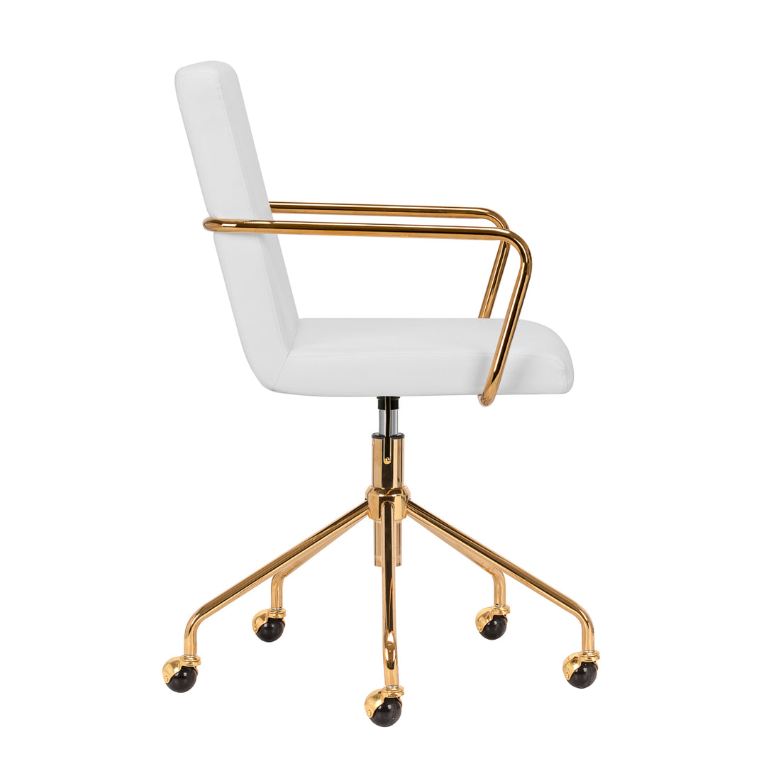 Salonstoel met Armleuningen QS-OF211G Goud-Crème - afbeelding 3