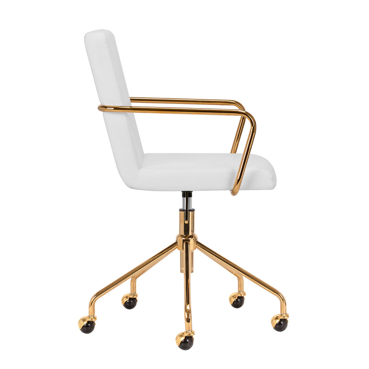 Salonstoel met Armleuningen QS-OF211G Goud-Crème - afbeelding 3