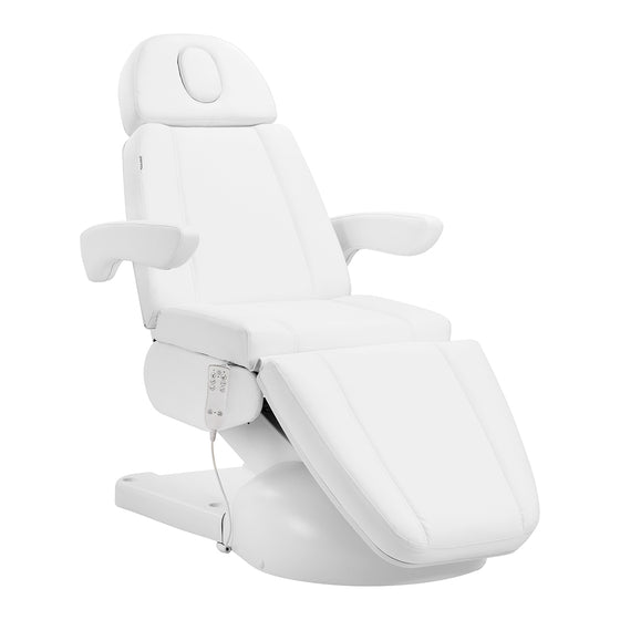 Behandelstoel Elektrisch Azzurro Lux 3 Motoren met Verwarming Wit