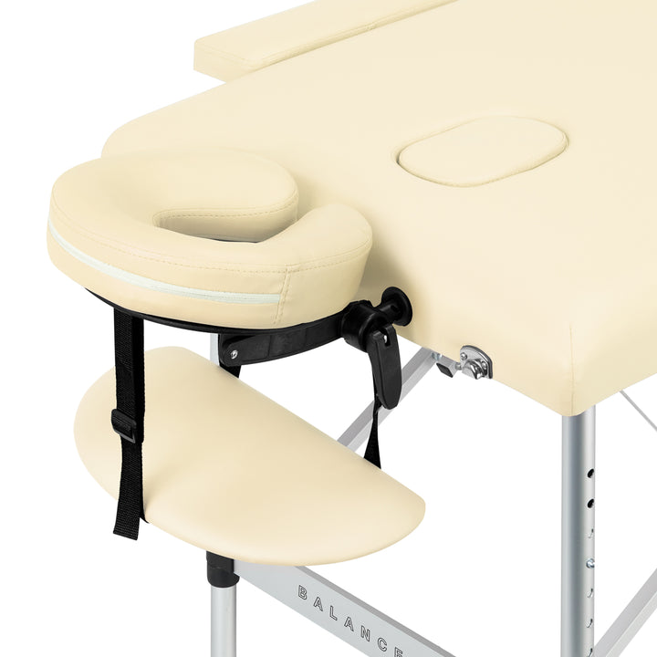 Massagetafel Inklapbaar Aluminium Balance 2 Zones Crème