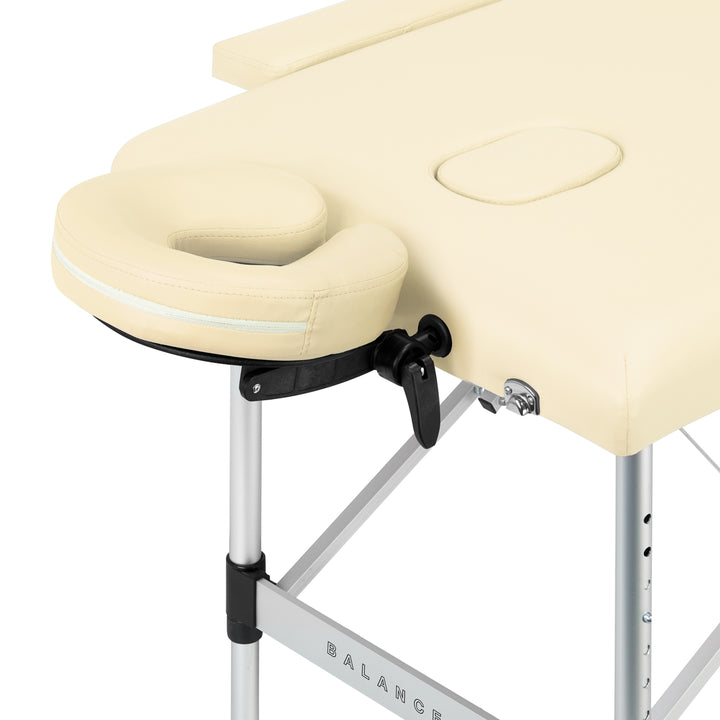 Massagetafel Inklapbaar Aluminium Balance 2 Zones Crème