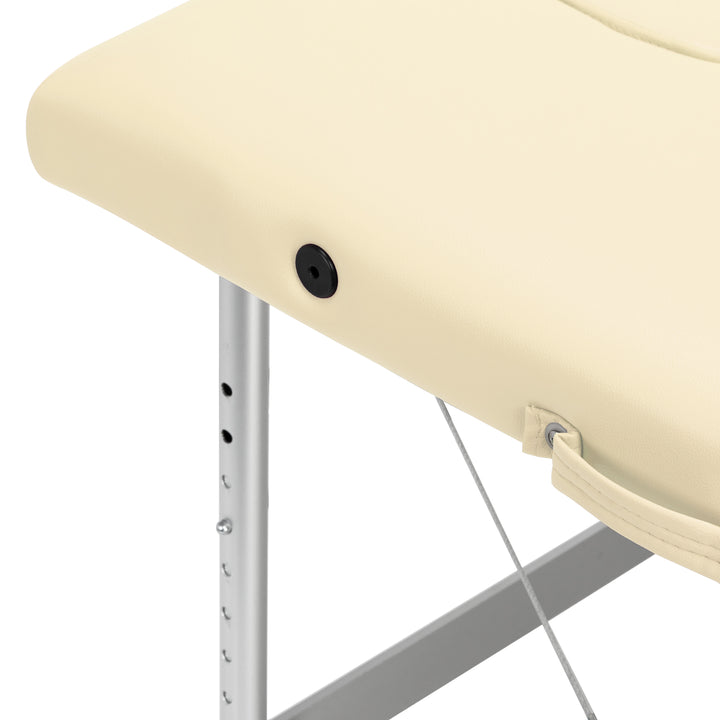 Massagetafel Inklapbaar Aluminium Balance 2 Zones Crème