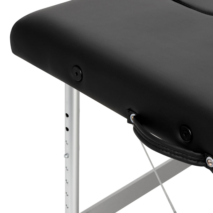 Massagetafel Inklapbaar Aluminium Balance 2 Zones Zwart