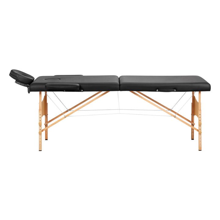 Massagetafel Inklapbaar Beukenhout Balance 2 Zones Zwart