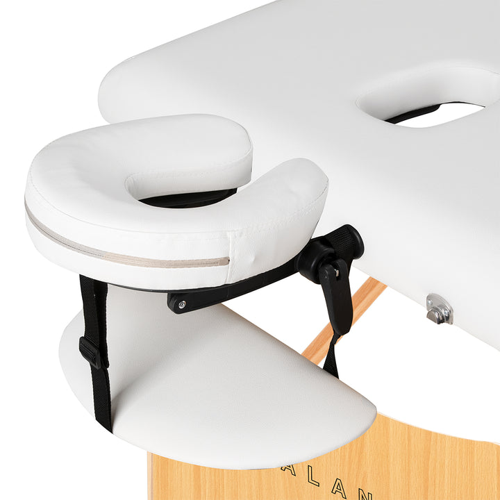Massagetafel Inklapbaar Beukenhout Balance Lux 2 Zones Wit