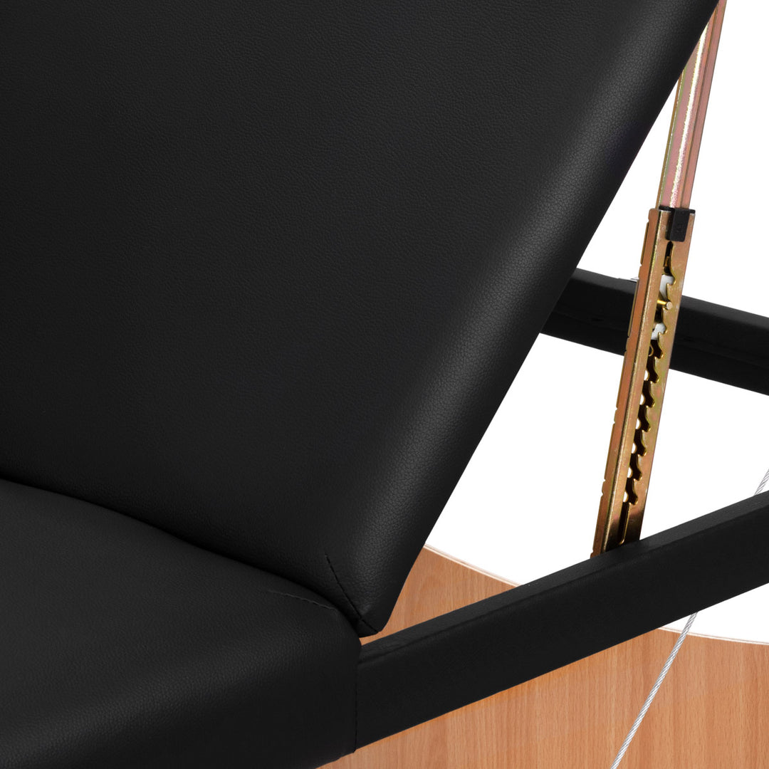 Massagetafel Inklapbaar Hout Balance Lux 3 Zones Zwart