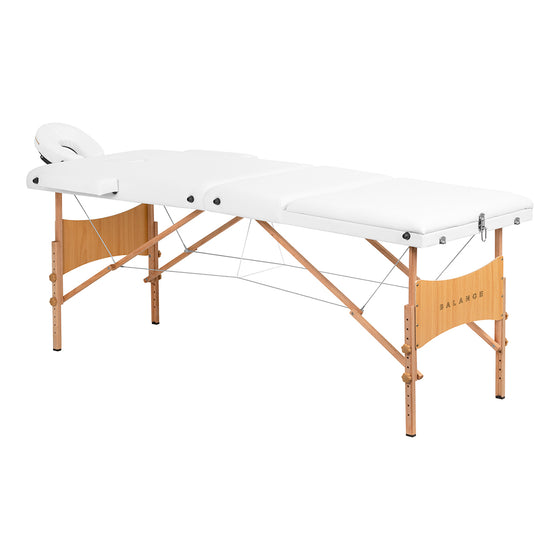Folding Massage Table Balance Lux, 3 Sections - White