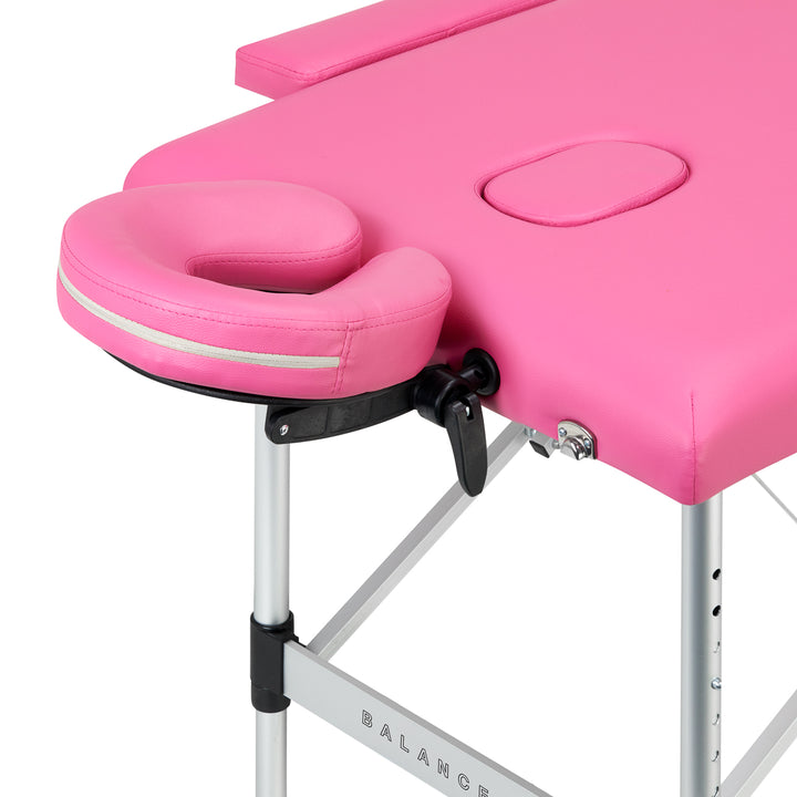 Massagetafel Inklapbaar Aluminium Balance 2 Zones Roze