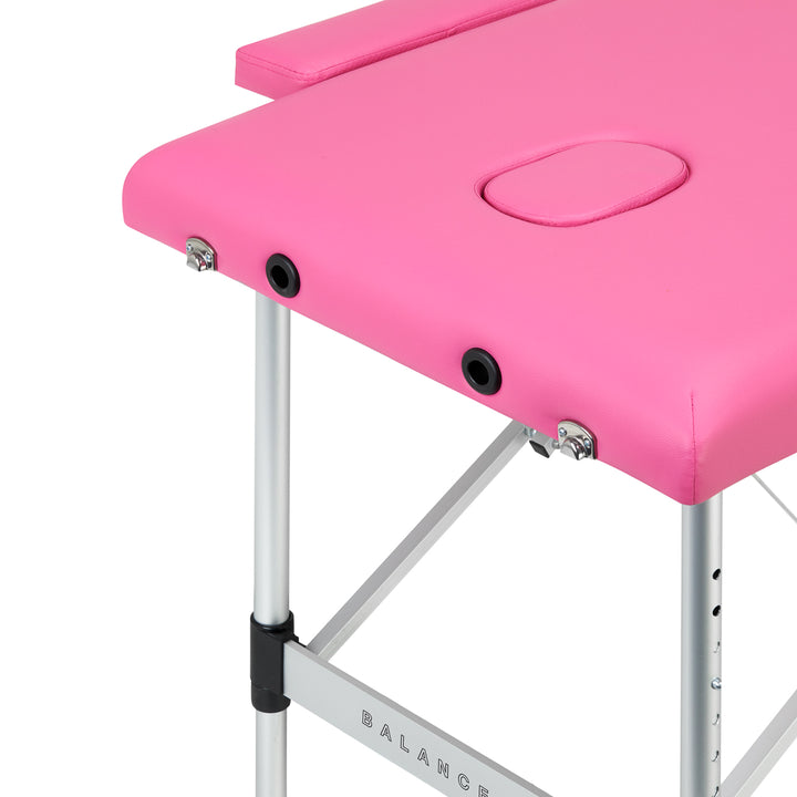 Massagetafel Inklapbaar Aluminium Balance 2 Zones Roze