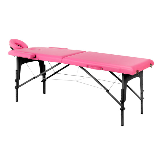 Massagetafel Inklapbaar Beukenhout Balance 2 Zones Roze