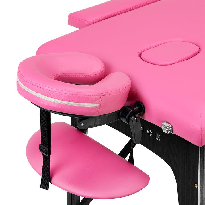 Massagetafel Inklapbaar Beukenhout Balance 2 Zones Roze