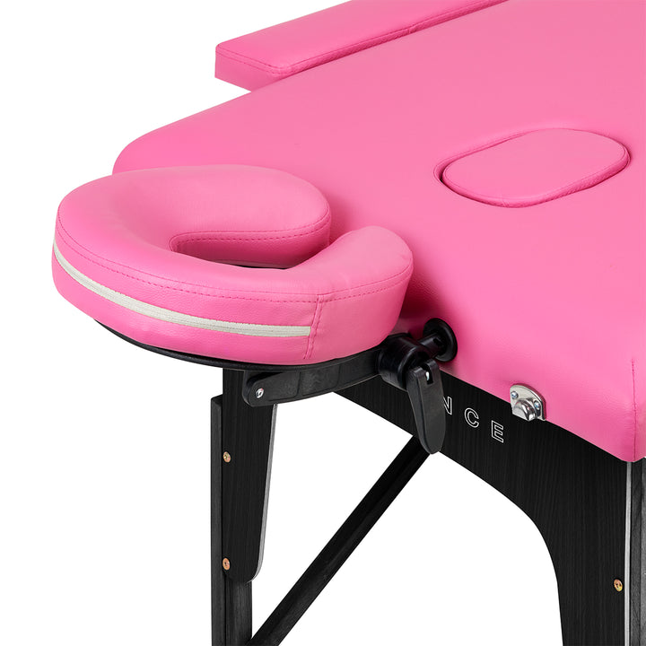 Massagetafel Inklapbaar Beukenhout Balance 2 Zones Roze
