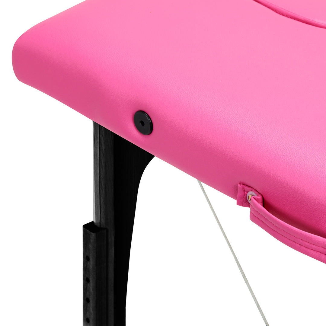 Massagetafel Inklapbaar Beukenhout Balance 2 Zones Roze