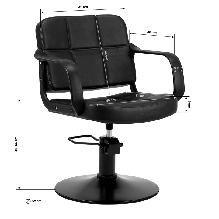 Kappersstoel Hair System Komodo Zwart - afbeelding 10